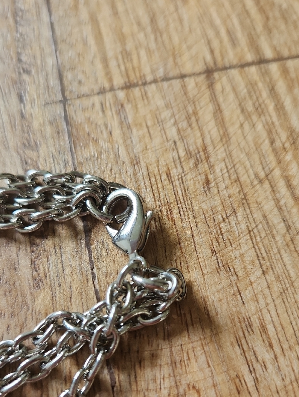Stella McCartney Silver Tone Triple-Disc Chain Bracelet. - Picture 3 of 3